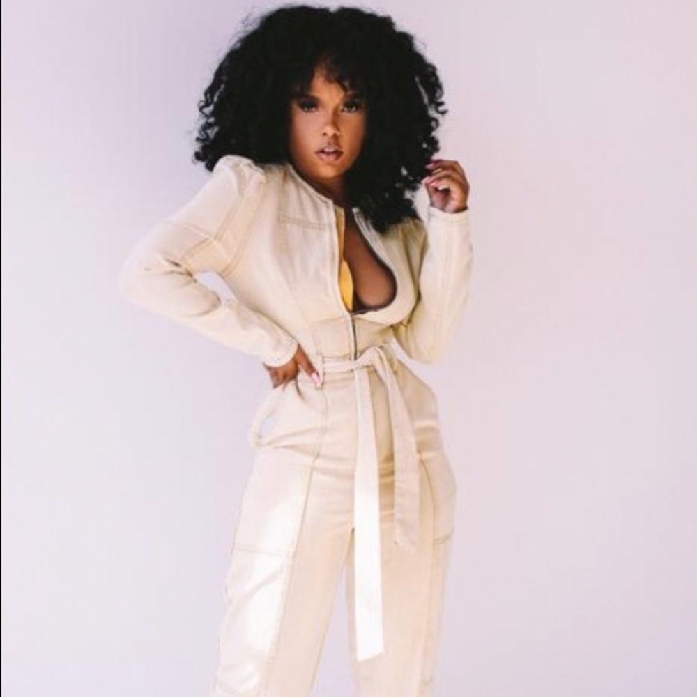 Nichole Lynel Well Done | Denim Jumpsuit